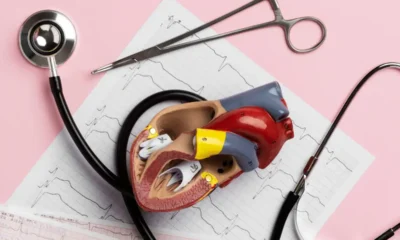 modellino di cuore su elettrocardiogramma