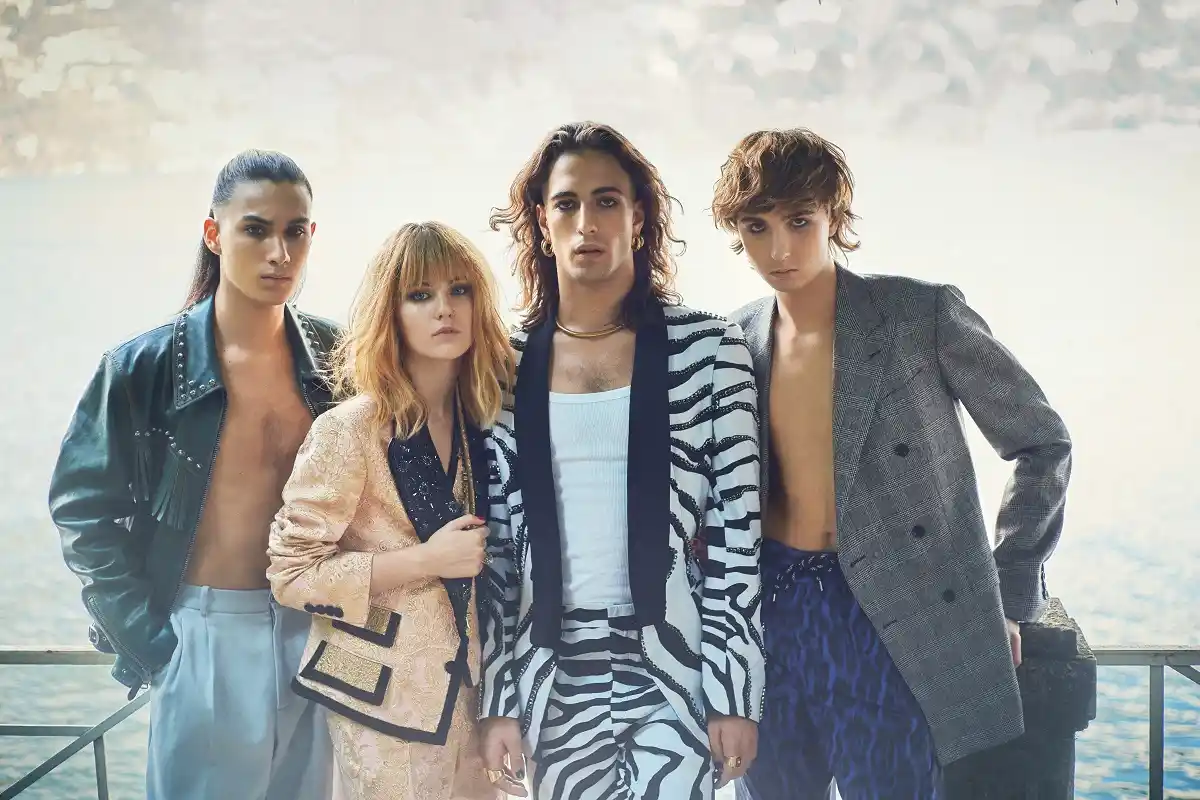 una foto dei maneskin nel 2018