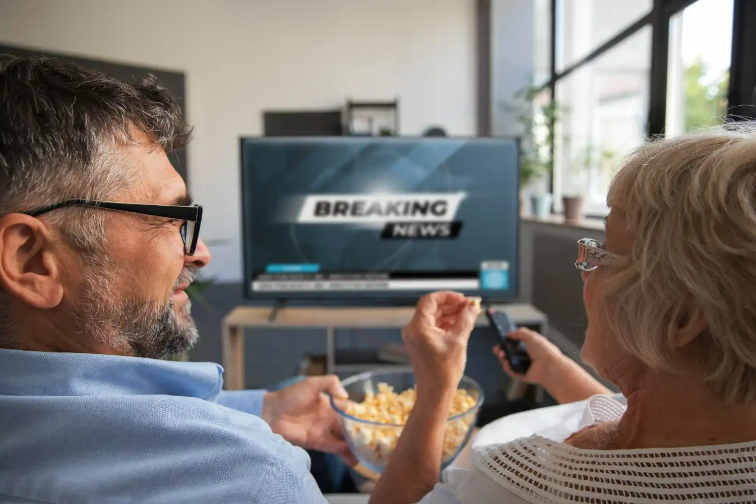 due telespettatori guardano la tv