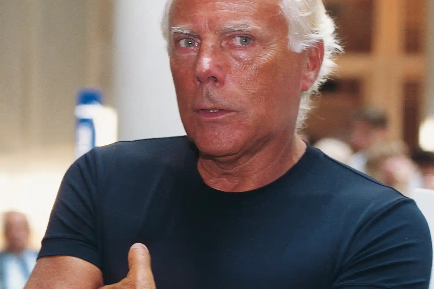 giorgio armani in una foto degli anni duemila