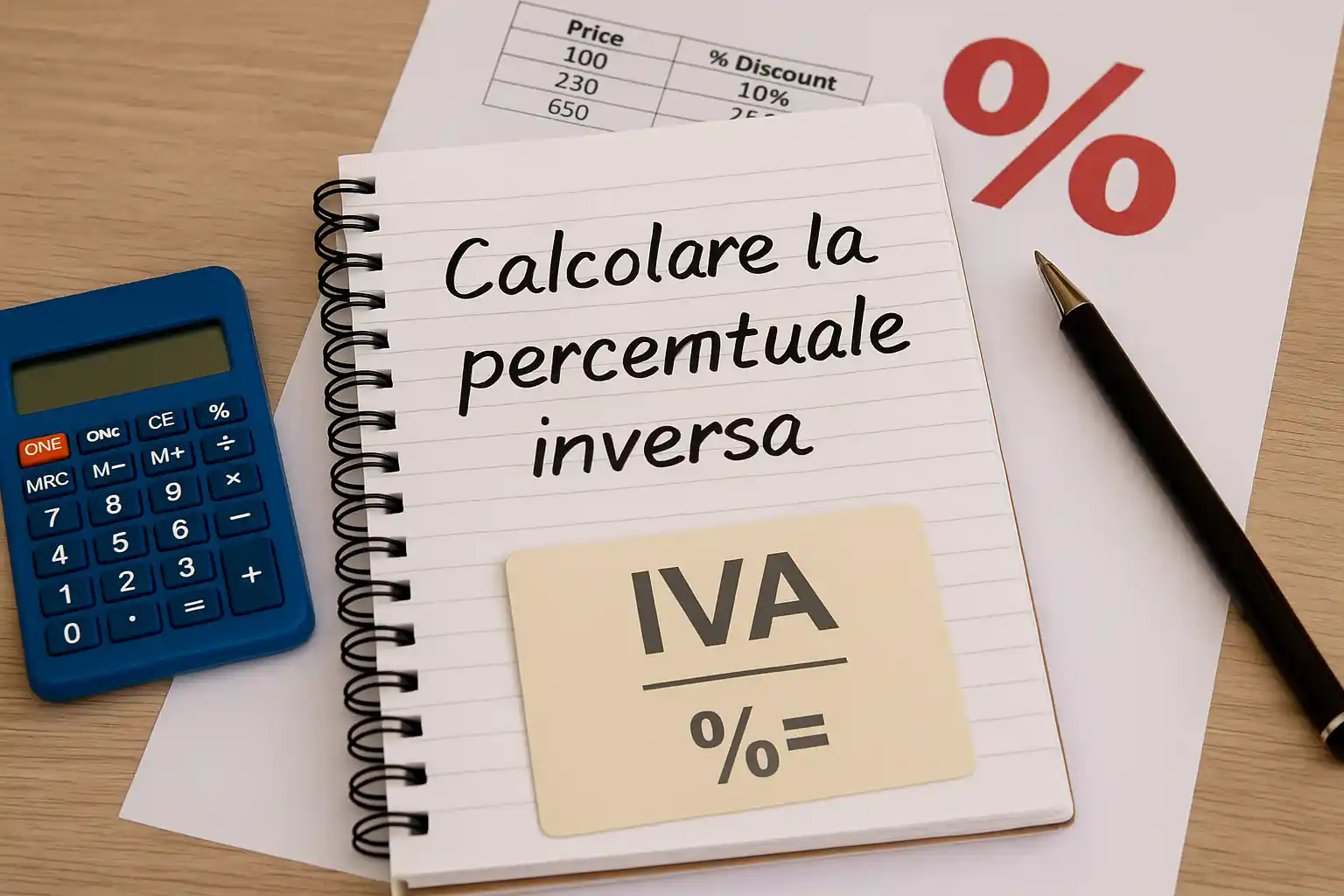 Come si calcola la percentuale inversa