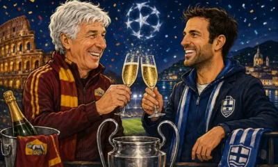 Gasperini brinda con Fabregas