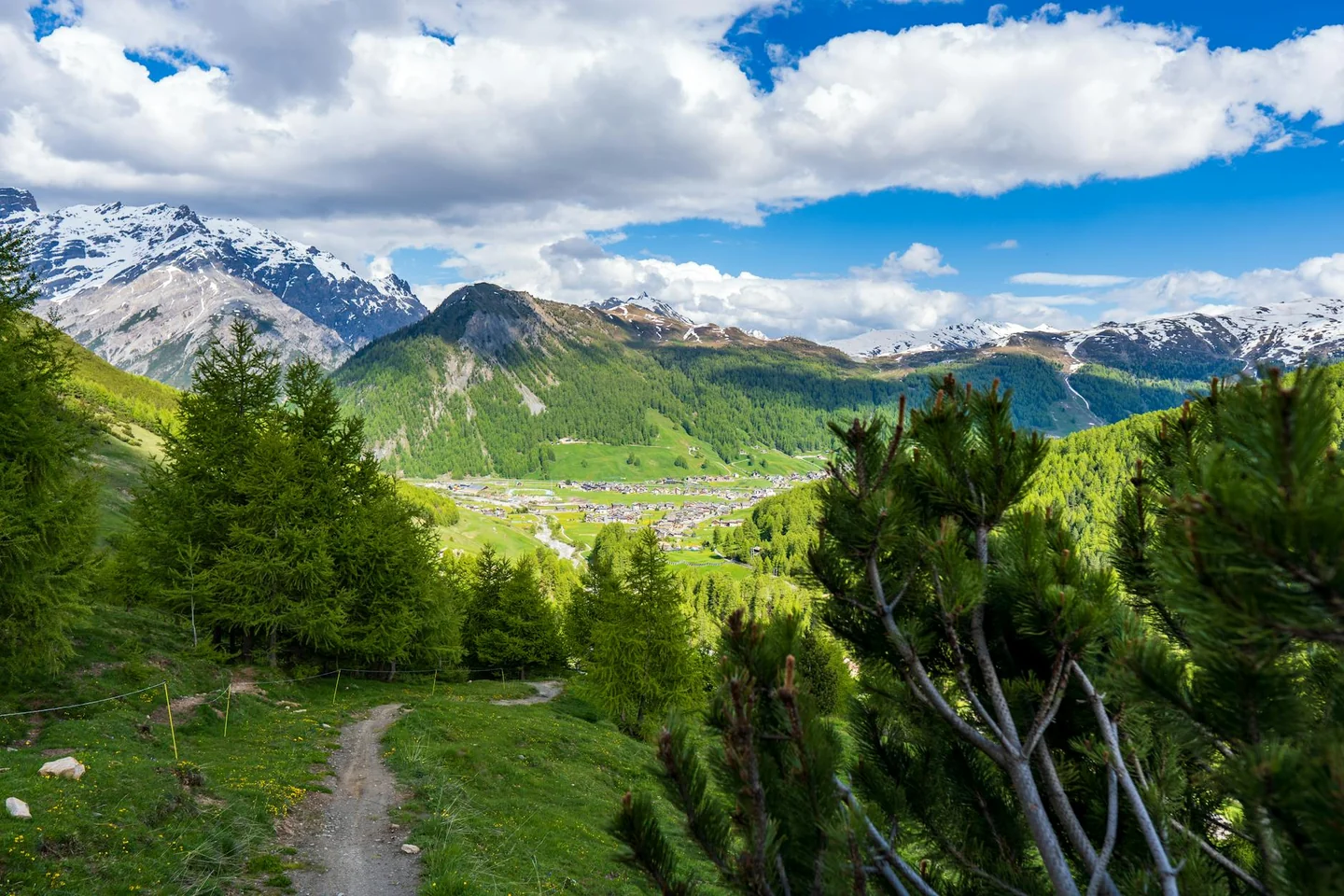 Foto de un sendero de montaña en Italia para ilustrar "vacanza lenta in Italia dove andare" en un artículo sobre destinos tranquilos y auténticos.