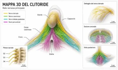 mappa 3d del clitoride