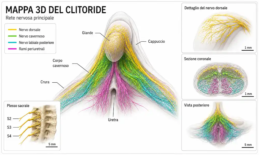 mappa 3d del clitoride